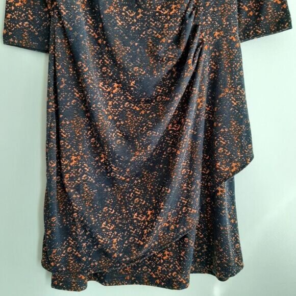 MARCELLE MARGAUX Sheath Knee Length Soft Stretch Dress Abstract Print Sz L - Picture 5 of 14